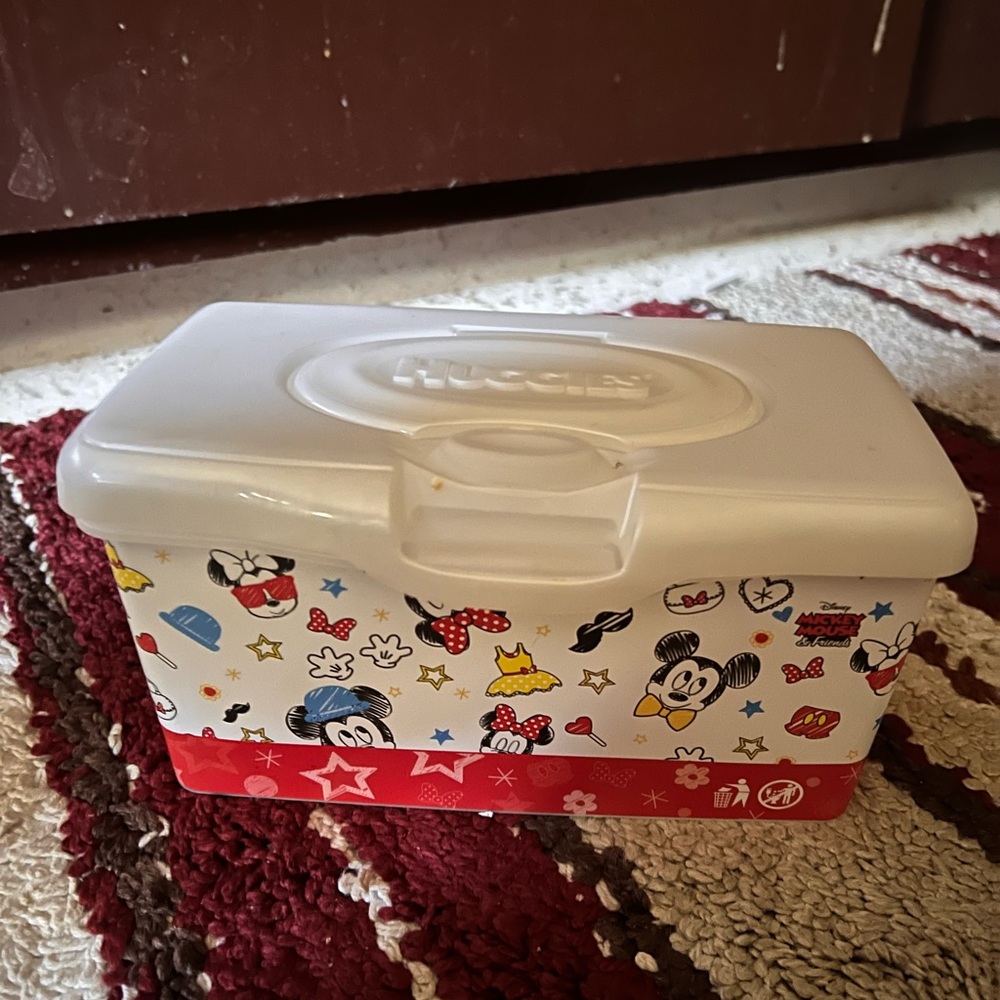 Huggies Disney Mickey Mouse hard plastic EMPTY wipe container